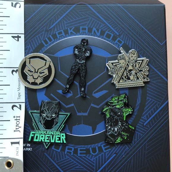 Marvel Black Panther Wakanda Forever Enamel 5 Pins - Picture 9 of 11